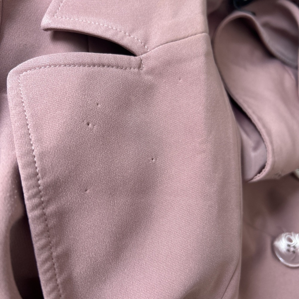 Torrid Twill A-Line Trench Coat Womens Size 1 Dusty Rose Pink - Picture 8 of 9